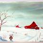 Red Barn at Christmas (0038). The William Frederick Brooks Collections