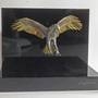 Aigle, figurine en laiton et soudure argent, fabriquée à la main. 