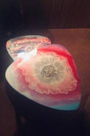 Custom orders on nesting table. Geode, galaxy or agate.. Et Ansel