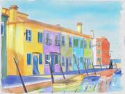 A Fairy Winter Day in the Burano Island. 