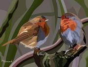 2024-10-20 Oiseaux de jardin - Rouges-gorges. 