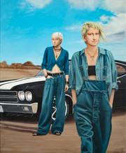 Contemporary portrait «Confident Indifference». 