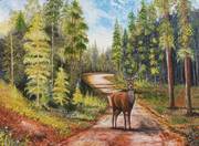 Le cerf dans son écrin. 