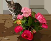 2029-09-17 Muse et le bouquet de roses. 