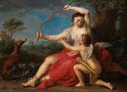 Pompeo Batoni – Diana and Cupid C. 1761 Neoclassical Mythological Masterpiece. Timless Artworks
