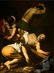 Caravaggio – Crucifixion of St. Peter (Crocifissione di san Pietro) (1600)  Bar. Timless Artworks