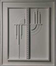 Chrysler n-y- Relief monochrome blanc. Philippe Garnier De La Baudiniere